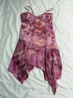 wild fable Pink and Purple Tie-Dye Midi Dress